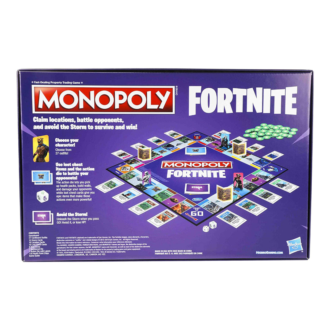 Monopoly Fortnite - Juego de Mesa Épico para Fanáticos del Battle Royale